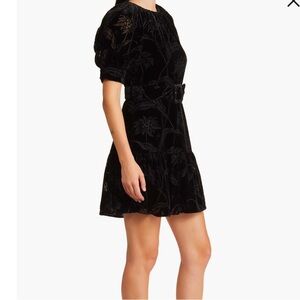 NET Ted Baker London Tilliiy Mini Velvet Dress with Belt